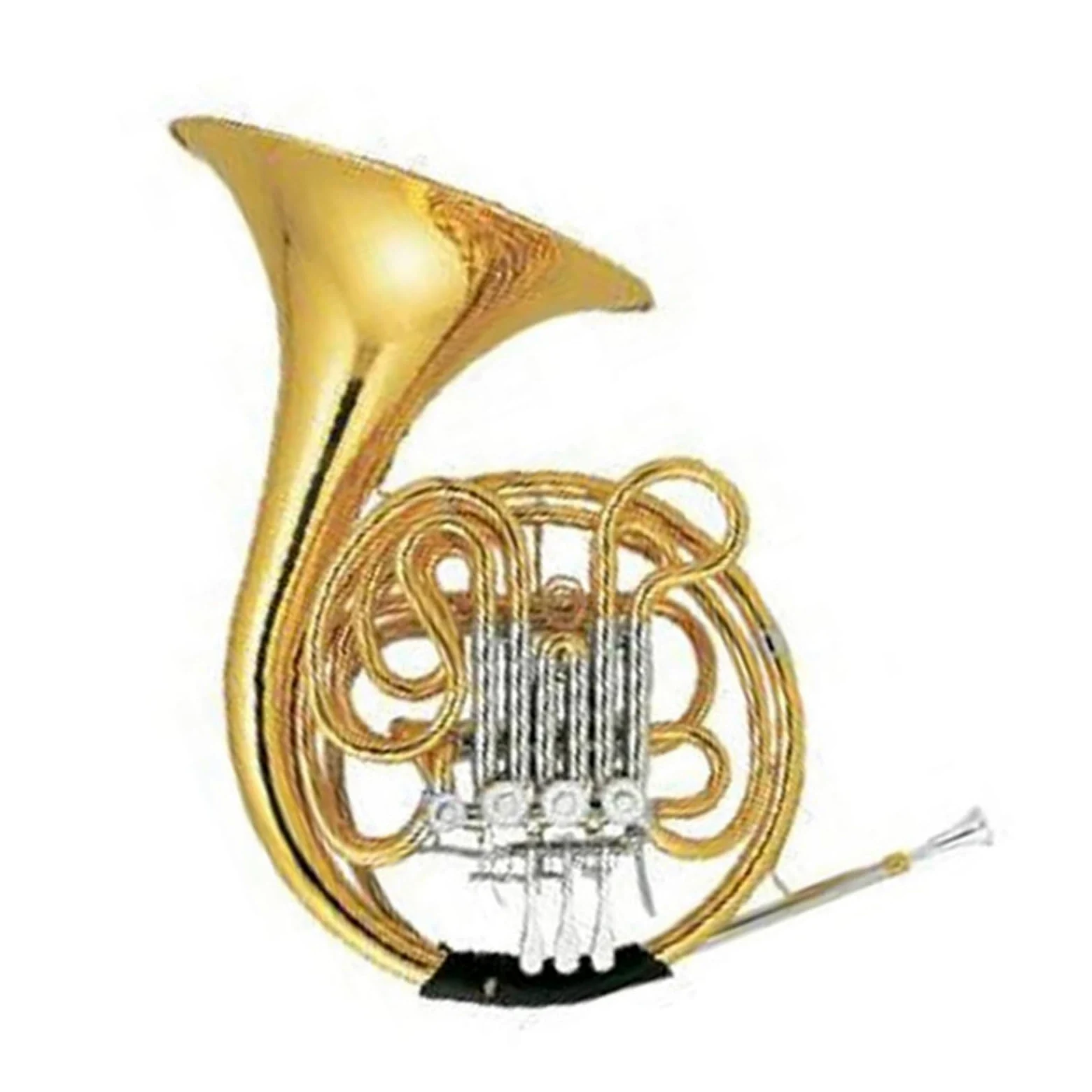 Róg Francuski Instrumenty Muzyczne Profesjonalne Wykonanie Złoty Lakier F Bb Klucz Podwójny Róg Francuski