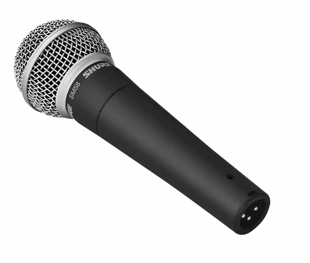 Shure SM58-LC Dynamiczny mikrofon wokalny z pneumatycznym mocowaniem wstrząsu, wbudowany filtr pop, klip A25D, 3-pinowy złącze XLR, brak kabla (SM58-LCE)