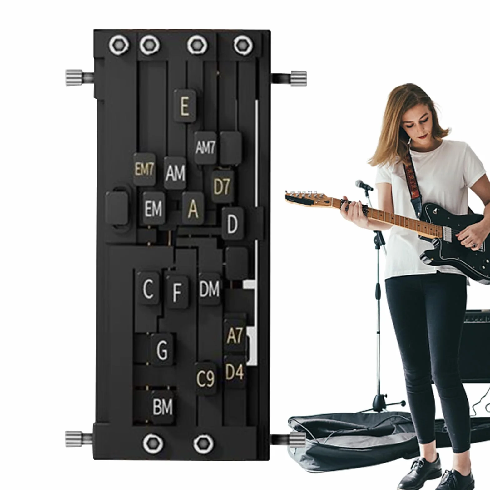 Trener akordów gitarowych, kieszonkowy system nauki gitary – akustyczne narzędzia dla początkujących przyjaciół rodziny, nastolatków, młodzieży, początkujących, profesjonalistów