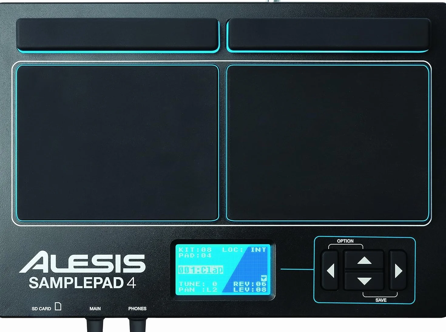 Alesis Sample Pad 4 Kompaktowy instrument perkusyjny 4 pady czułe na prędkość 25 dźwięków bębnów gniazdo SD/SDHC