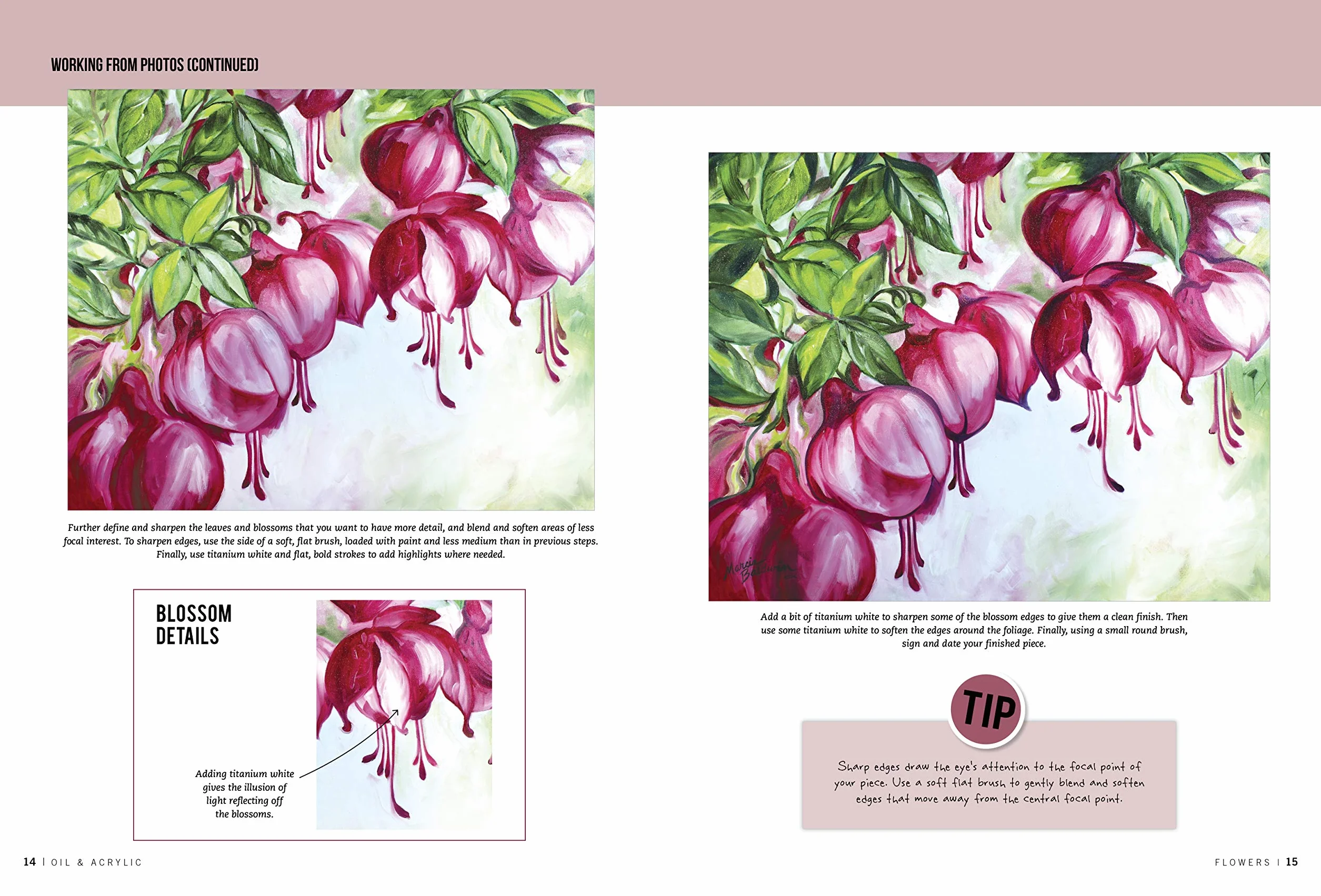 Oil & Acrylic: Flowers: Learn to paint step by step