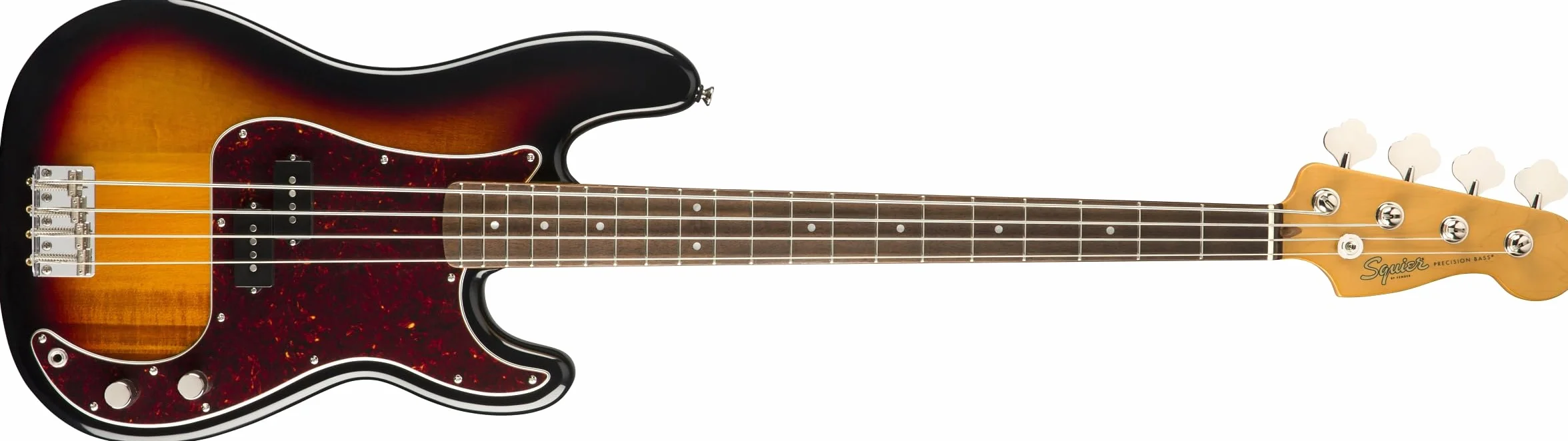Squier firmy Fender Classic Vibe 60. precyzyjny bas, Laurel Precision Bass, normalny rozmiar, Sunburst, w 3 kolorach
