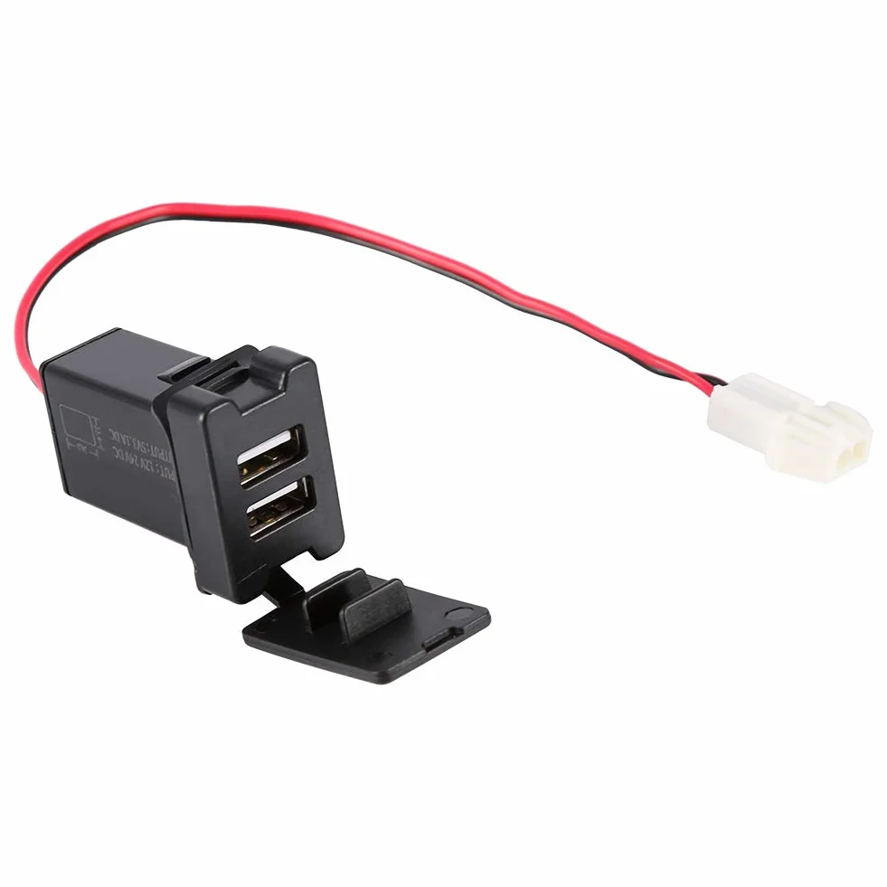 KIMISS Podwójny Adapter ładowarki USB do Samochodów — DC 12–24 V do 5 V 3,1 A — Wodoodporna Konstrukcja | Elektronika/Akcesoria Zasilające/Przetwornice Mocy