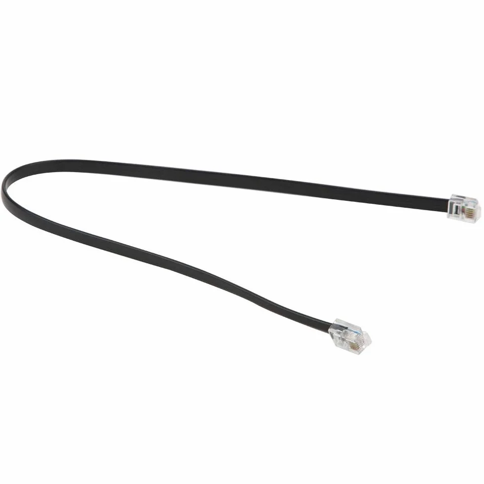 Kabel krosowy, 2-częściowy kabel czujnika krosowego RJ25 6PIN o długości 1,3 stopy, kabel danych 6P6C z łańcuchem z podwójną głowicą kryształową, UL20251 28AWG 6-żyłowy 7 / 0,12 mm kabel miedziany do robota / samochodzika / DIY Micro