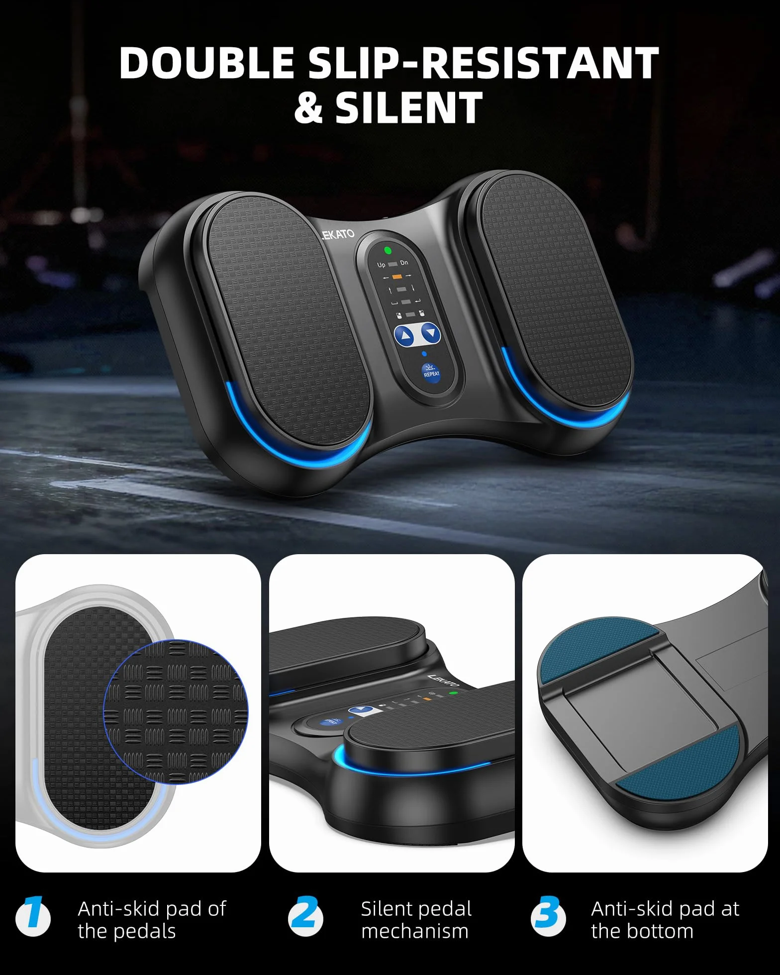 LEKATO obracania stron Bluetooth, bezprzewodowy przełącznik nożny do telefonu, tabletów, przenośny nożny, kompatybilny z systemem Android i iOS