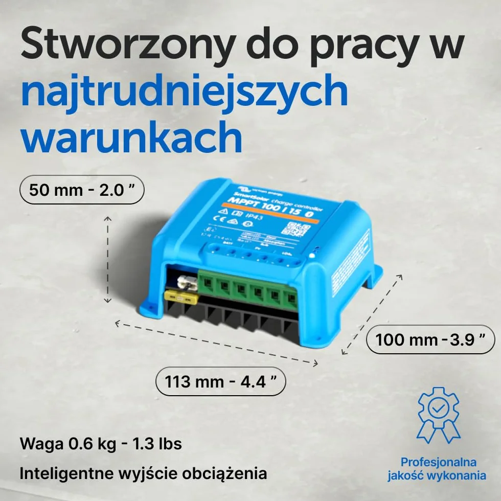 Victron Energy SmartSolar MPPT 100V 15 amp 12/24-Volt Kontroler Ładowania Słonecznego (Bluetooth)