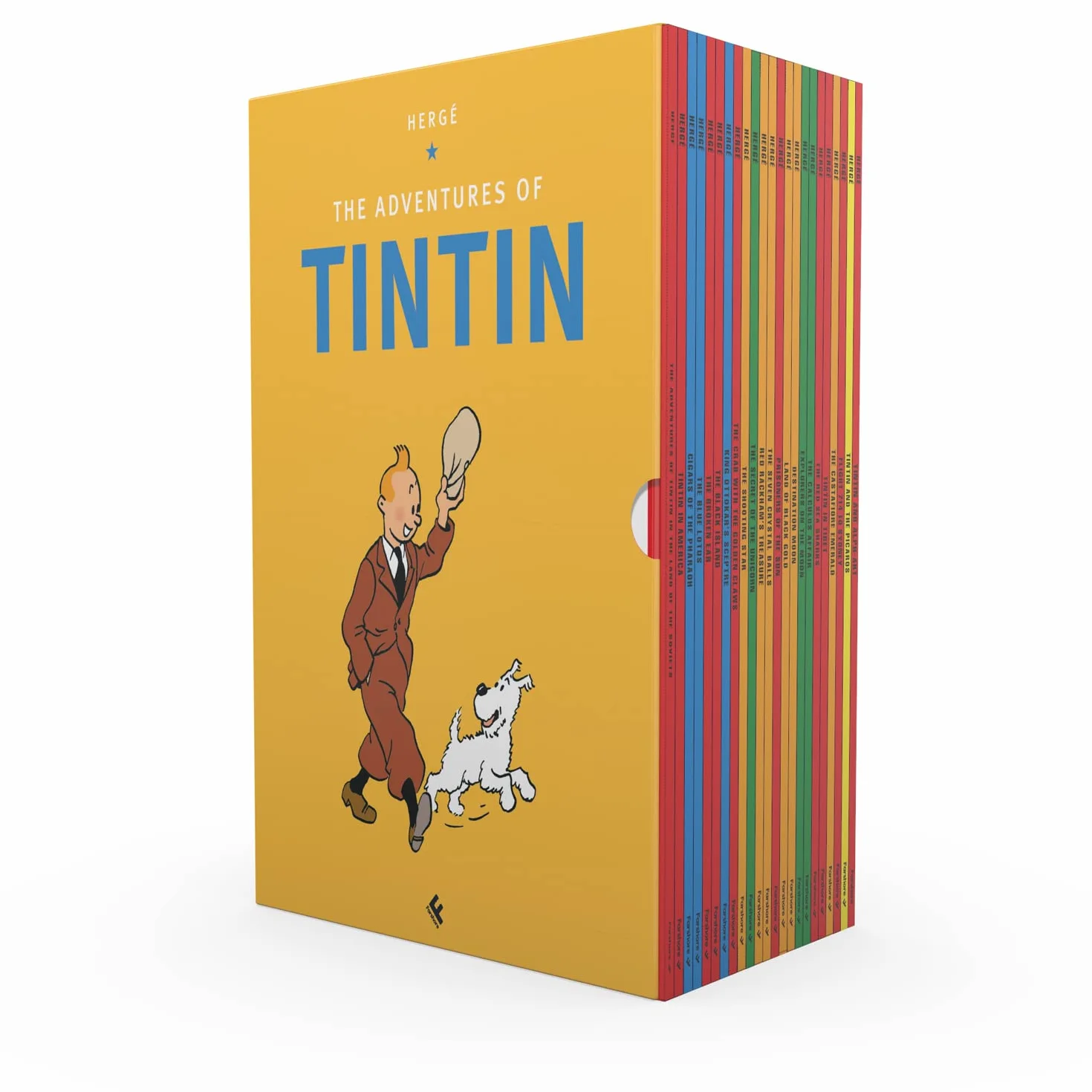 Tintin Paperback Boxed Set 23 titles: Complete Paperback Slipcase: The Complete Official Classic Children’s Illustrated Mystery Adventure Series