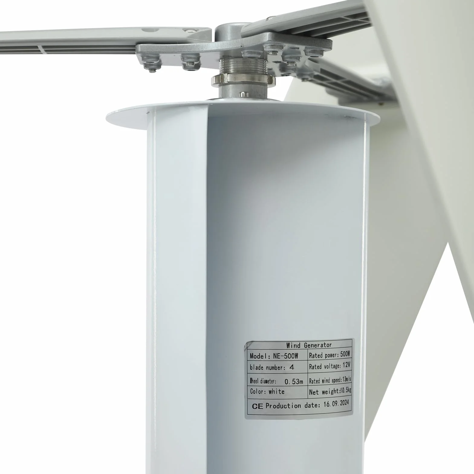 OUKANING Pionowa turbina wiatrowa, ostrza z włókna nylonowego, automatyczne hamowanie, turbina wiatrowa z inteligentnym mikroprocesorem, inteligentny (4 otwory kołnierzowe, 12 V)