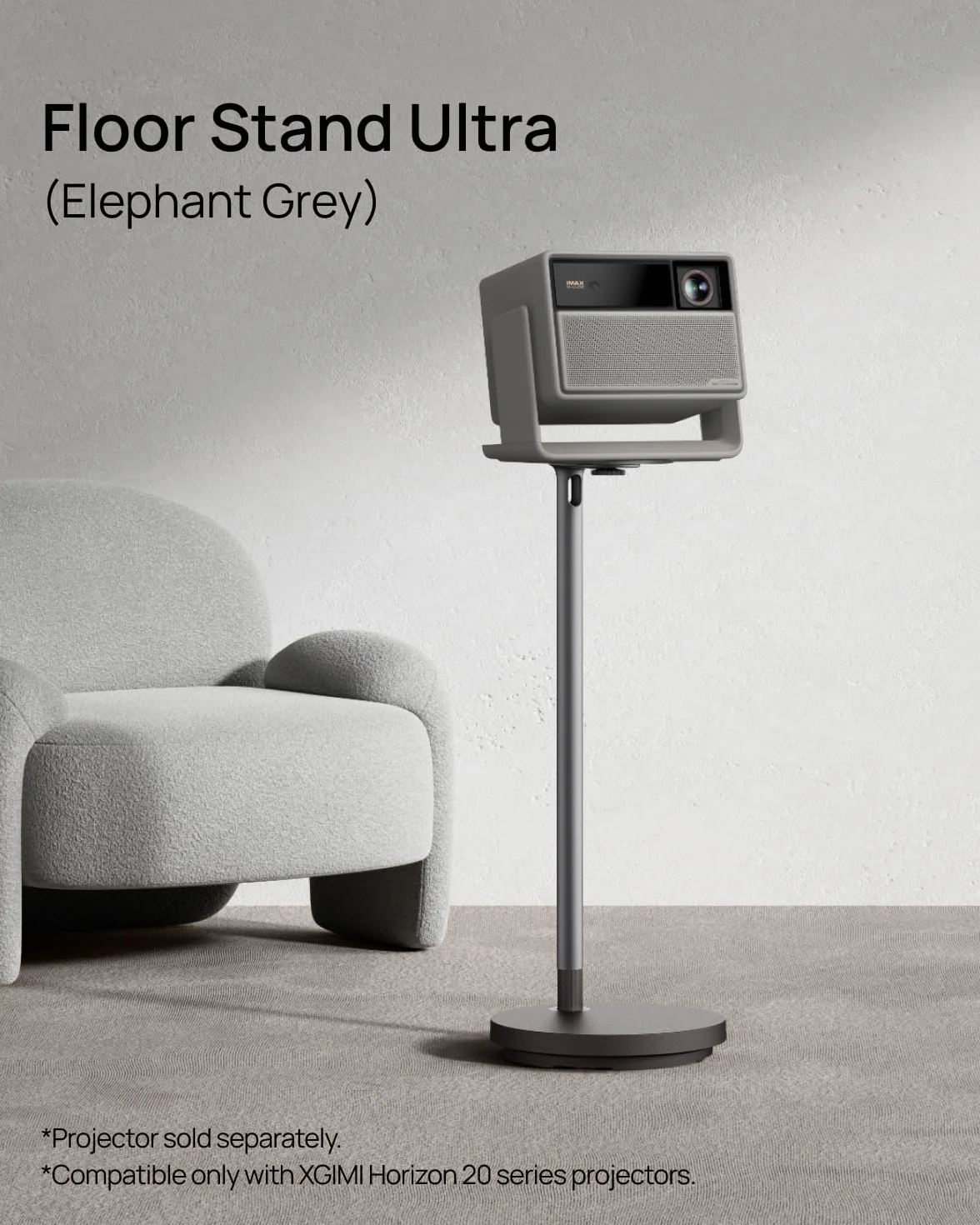 XGIMI Podstawa Ultra (Słoniowe szare) dla serii Horizon 20, aluminium jakości lotniczej i kosmicznej, ukryta kieszonka, maksymalne obciążenie: 10 kg