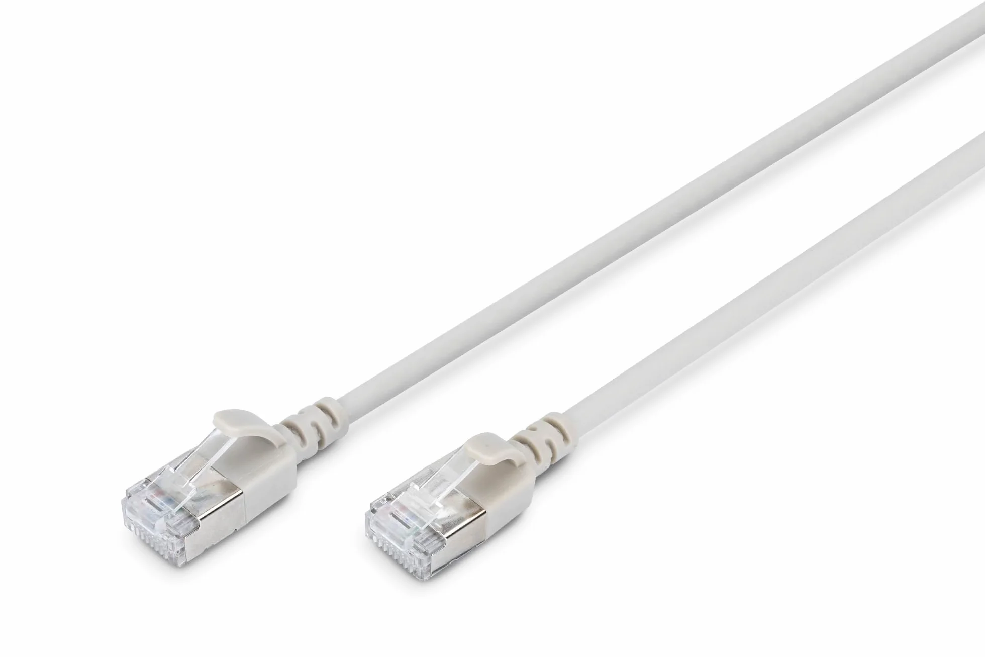 DIGITUS Kabel LAN Cat 6A 7 m Slim AWG 32-7 10 Gb/s RJ45 F-FTP PoE+ LSZH szary