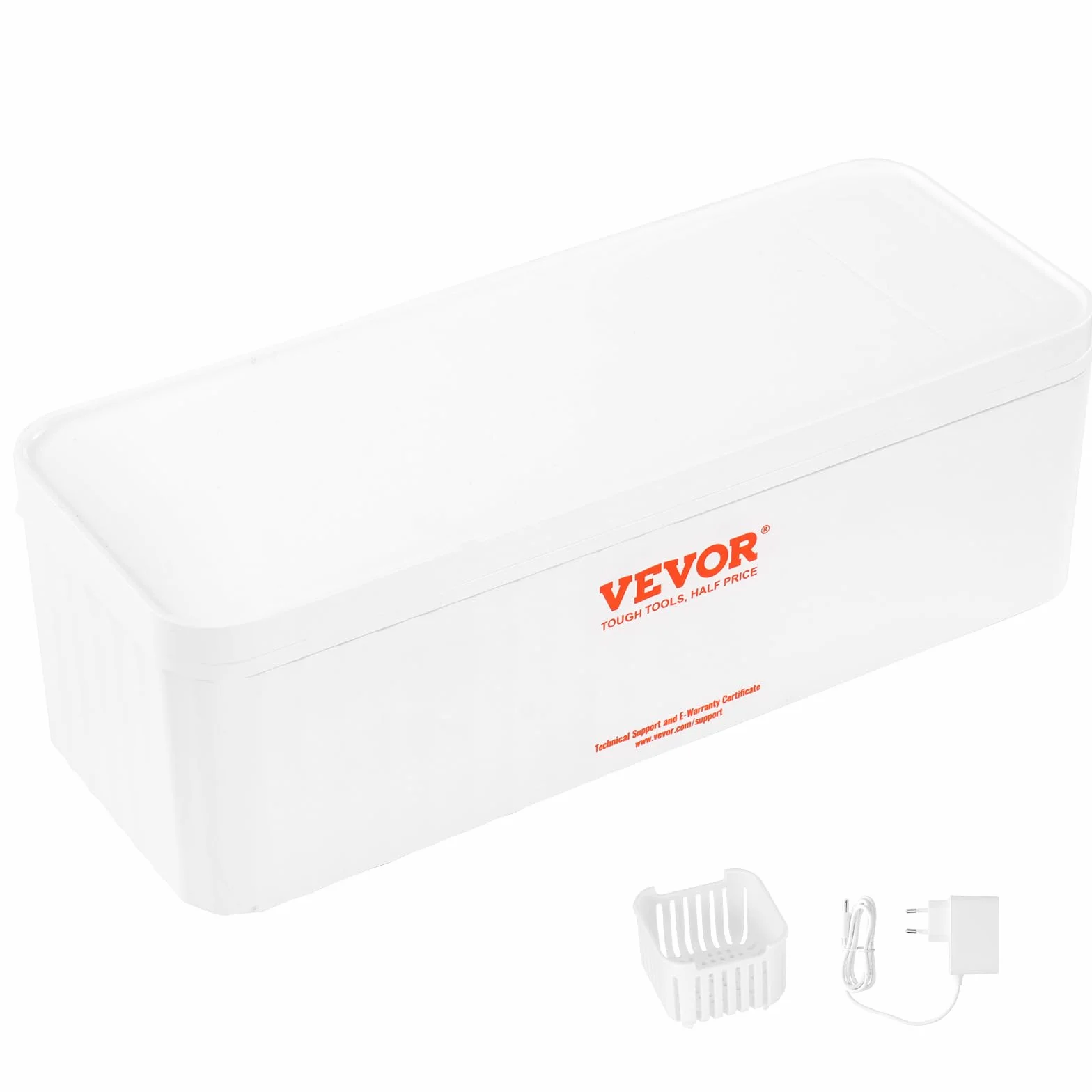 VEVOR Ultradźwiękowy środek czyszczący 470 ml do domowego czyszczenia ultradźwiękowego z koszem, pojemnik ultradźwiękowy ze stali nierdzewnej, do dokładnego czyszczenia biżuterii, okularów, zegarków,