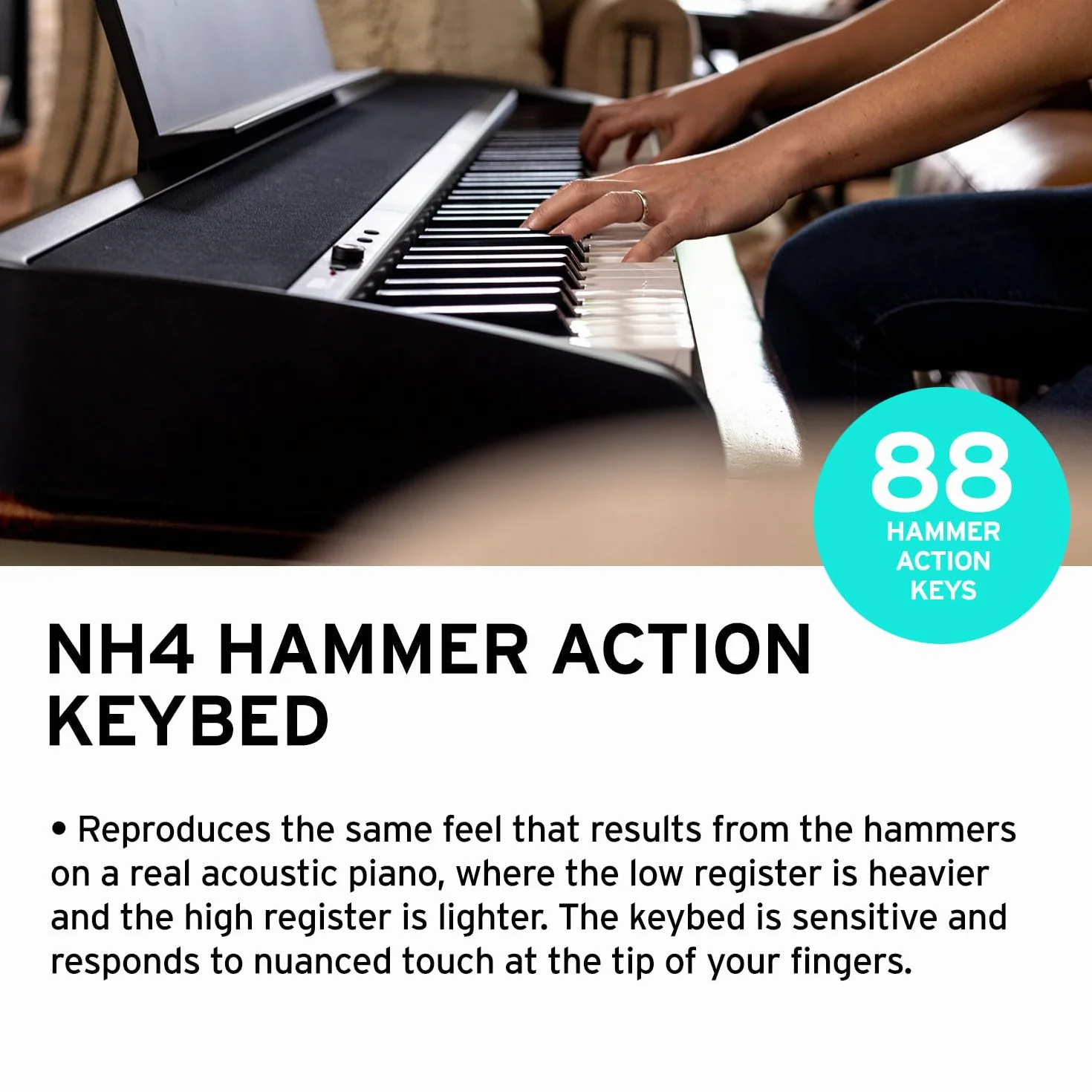 Korg B2-88 ważonych klawiszy pianina cyfrowego - Czarny
