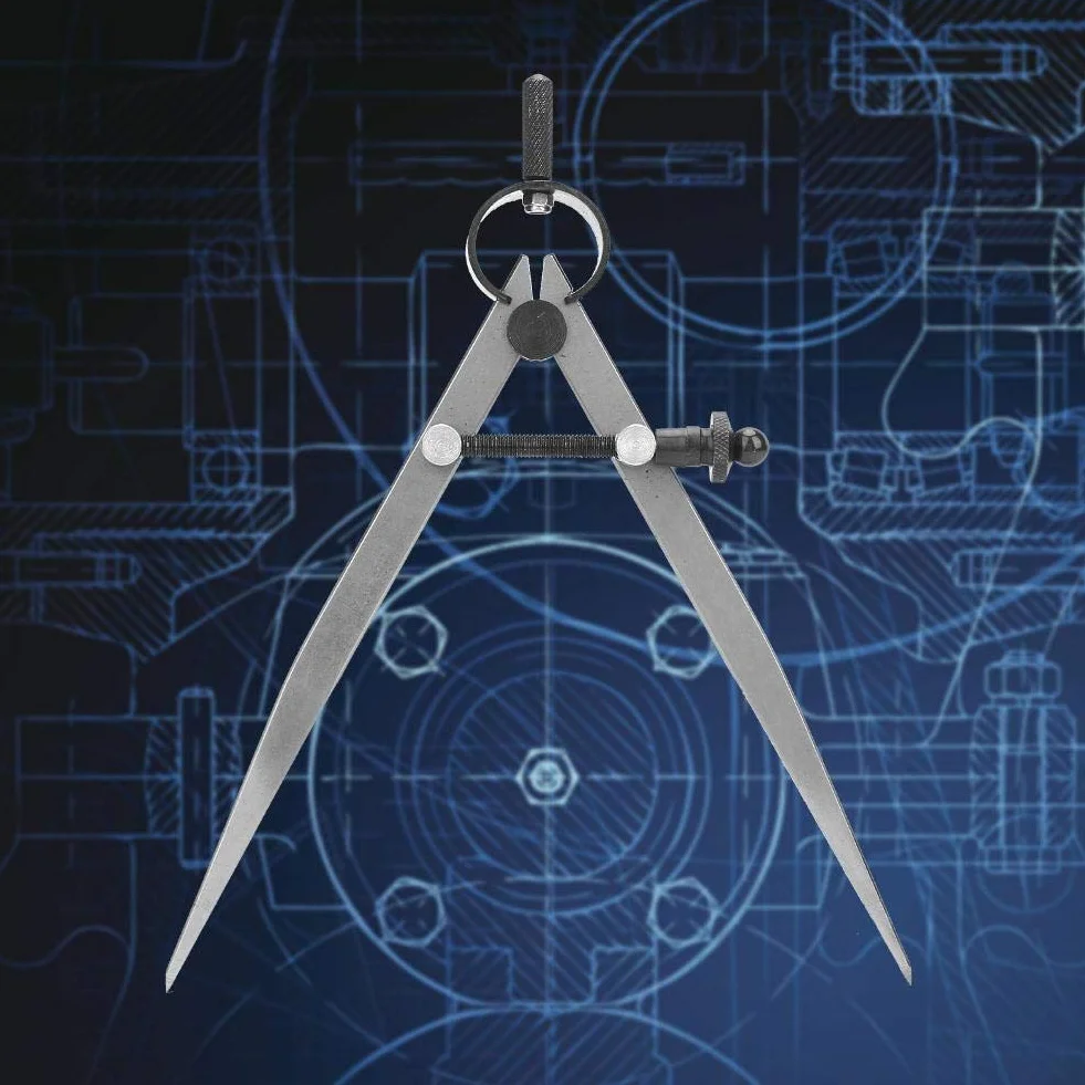 Wing Divider Compass, Spring Divider Caliper, Spring Divider Compass, Wide Application Leathercraft Compass, do sprzętu warsztatowego do sprzętu przemysłowego (150 mm)