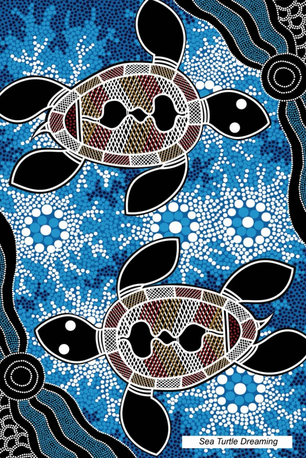 Journal 100 Page - Authentic Aboriginal Art by Stephen Hogarth - Sea Turtles