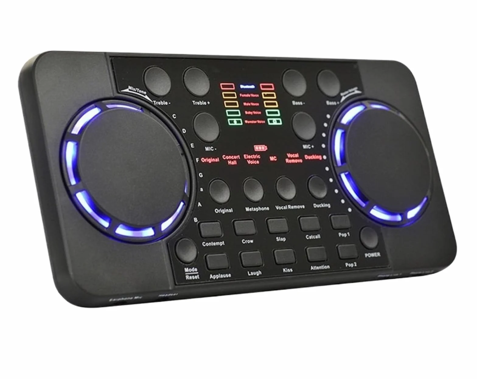 Mini Audio Kontroler DJ-ski Mikser Audio Karta Dźwiękowa Przenośna Płyta DJ 16 Efekty Cyfrowe Nagrywanie USB