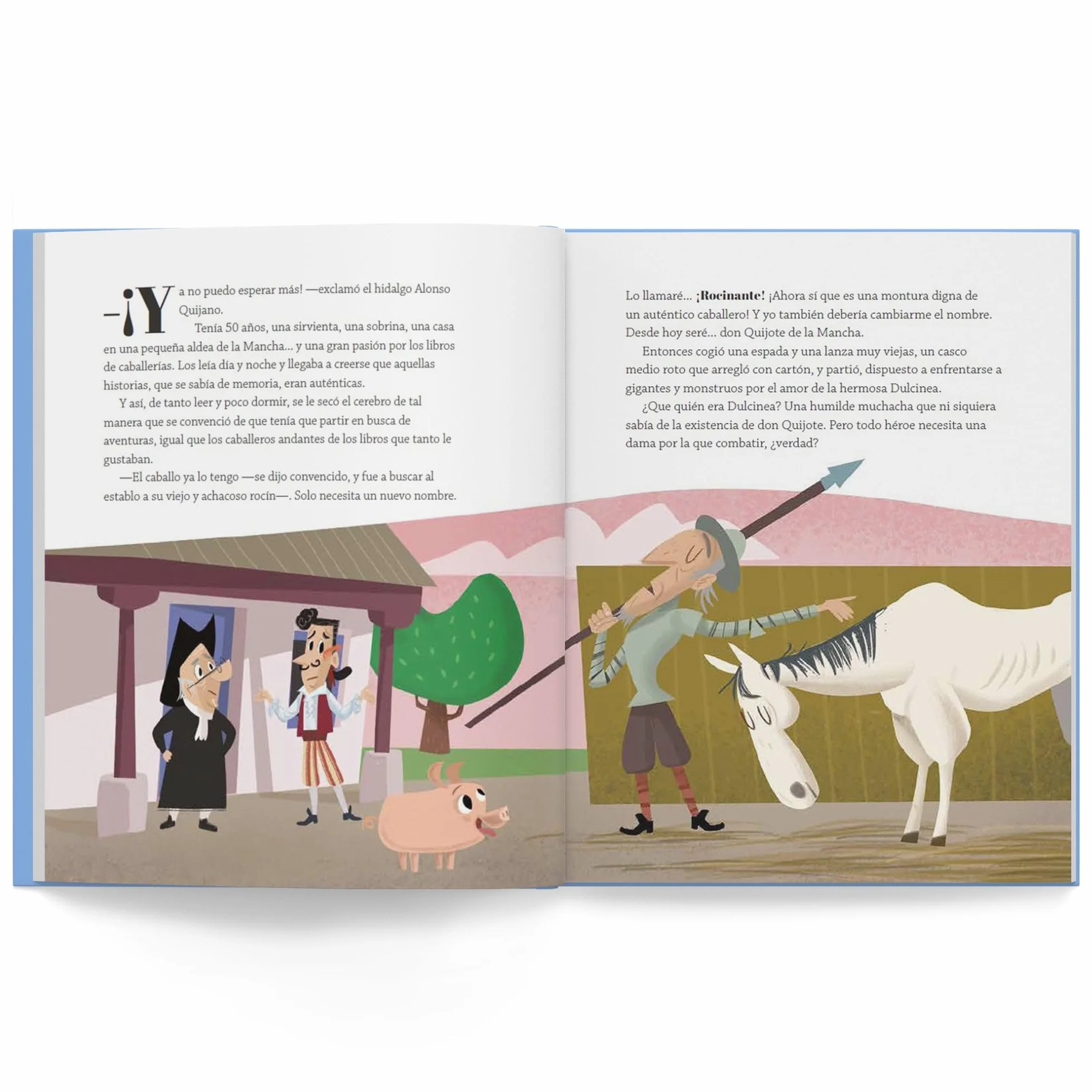 Don Quijote de la Mancha: Libro infantil con juegos y actividades extra | Los grandes clásicos de la literatura, convertidos en preciosos cuentos para niños y niñas | Para primeros lectores. (1)