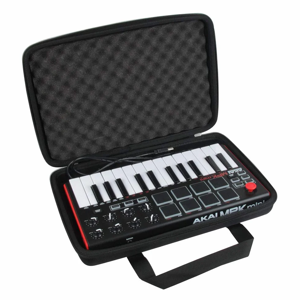 Twarde etui podróżne EVA do profesjonalnego MPK Mini MKII | 25-klawiszowa przenośna klawiatura USB MIDI firmy Hermitshell (czarne)