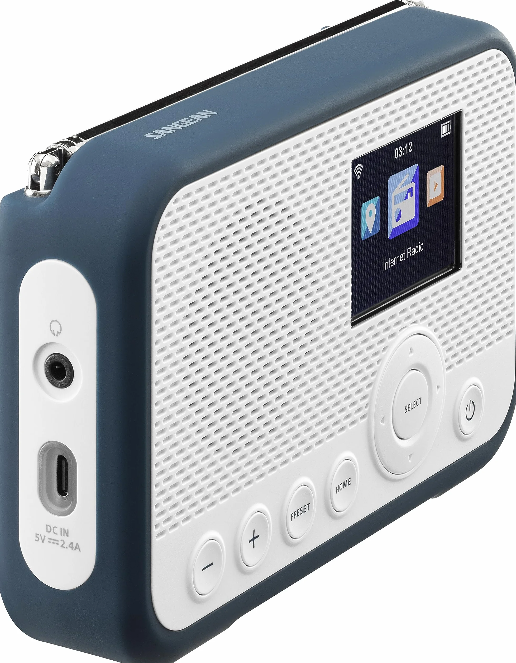 Sangean WFR-39 Internet Taschenradio internetowe, DAB, UKW Internet Tradio, UKW, WiFi Spotify, Weckfunkti