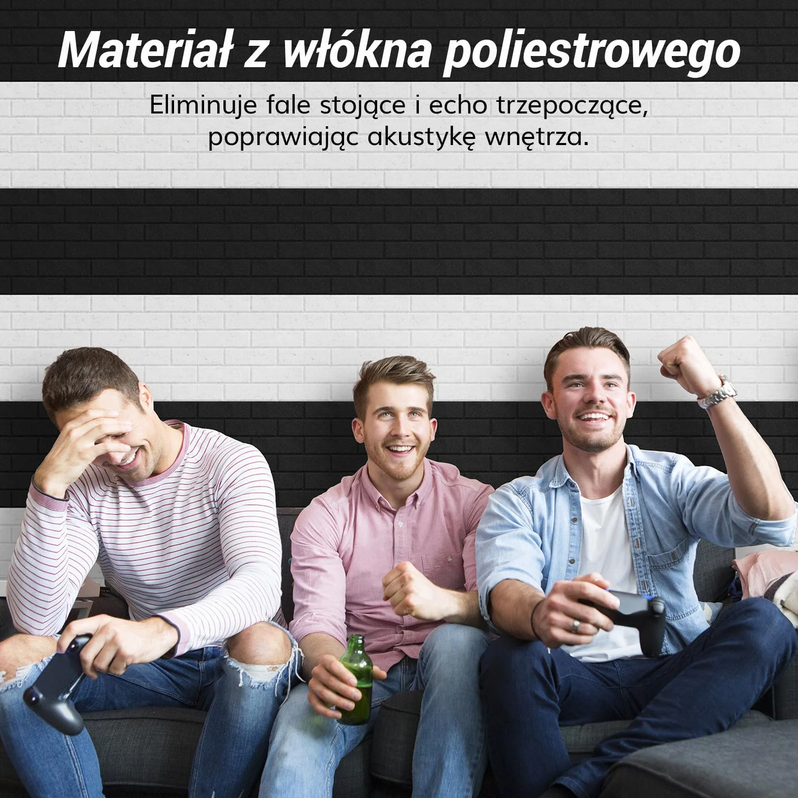 TONOR Płyty akustyczne typu cegła, samoprzylepne, 12 szt. 30x30x0,9 cm, płyty dźwiękoszczelne, płyty do ochrony przeciw hałasowi, samoprzylepne płyty ścienne do obróbki akustycznej i dekoracji ścian w