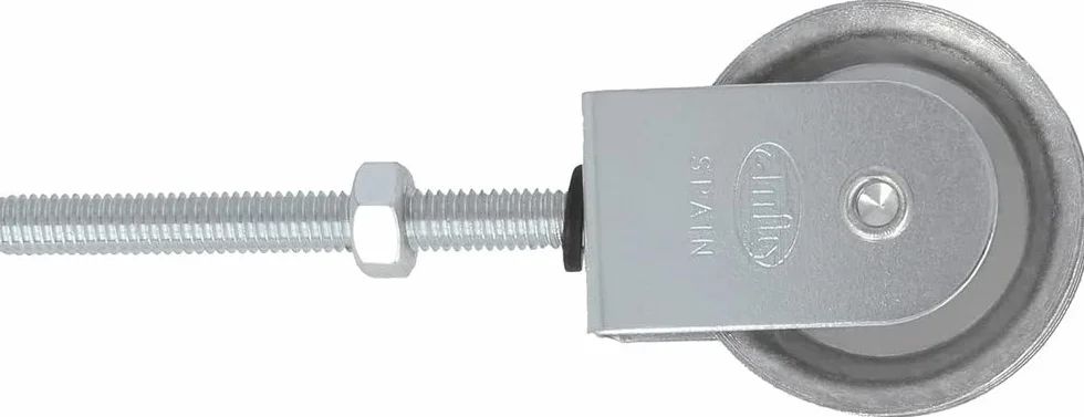 Amig - Stalowe koło pasowe z metalową rolką na ubrania ø 39 mm, w zestawie śruba mocująca, wykonana ze stali (17209)