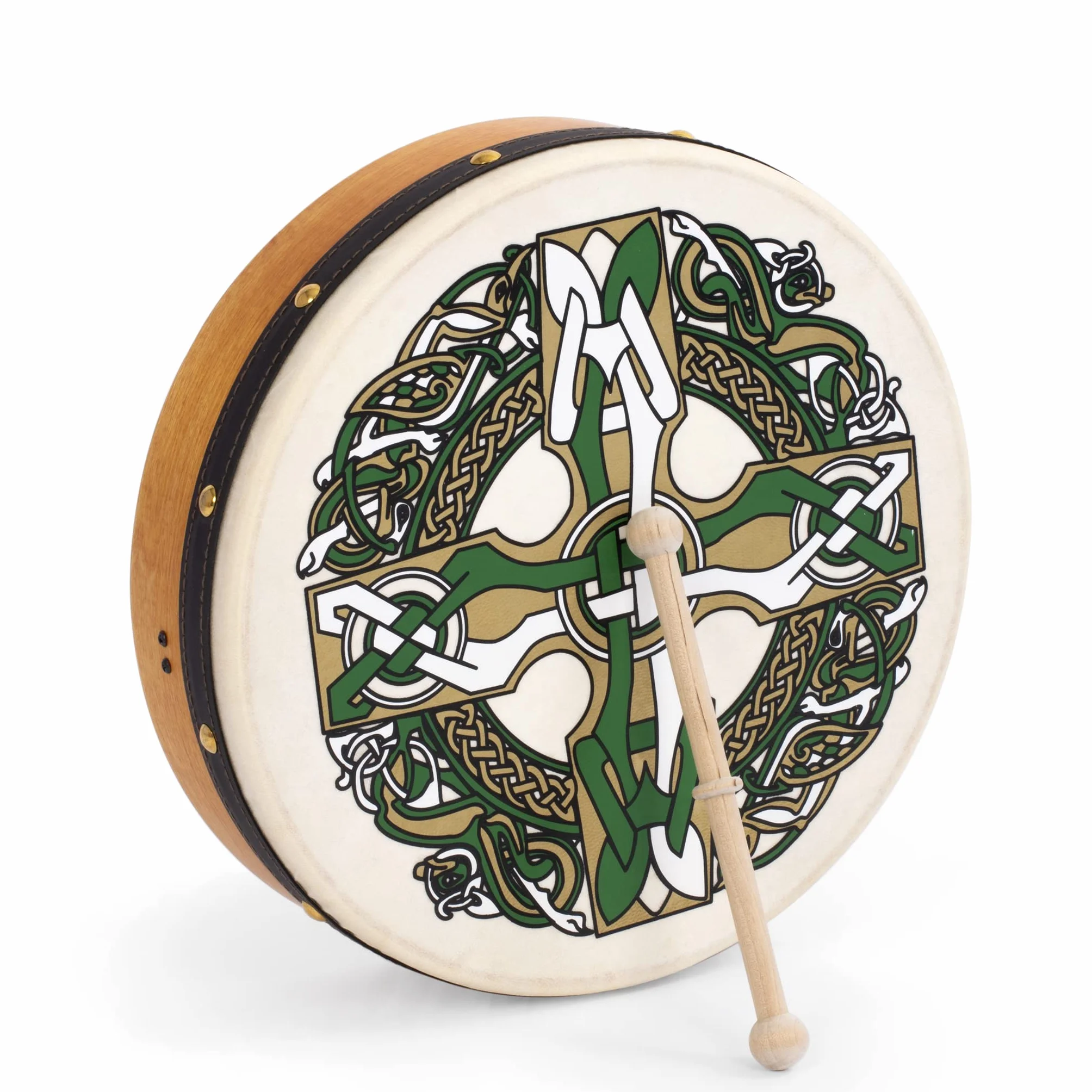 Bodhran 30 cm Krzyż gaelicki z torbą i trzepaczką