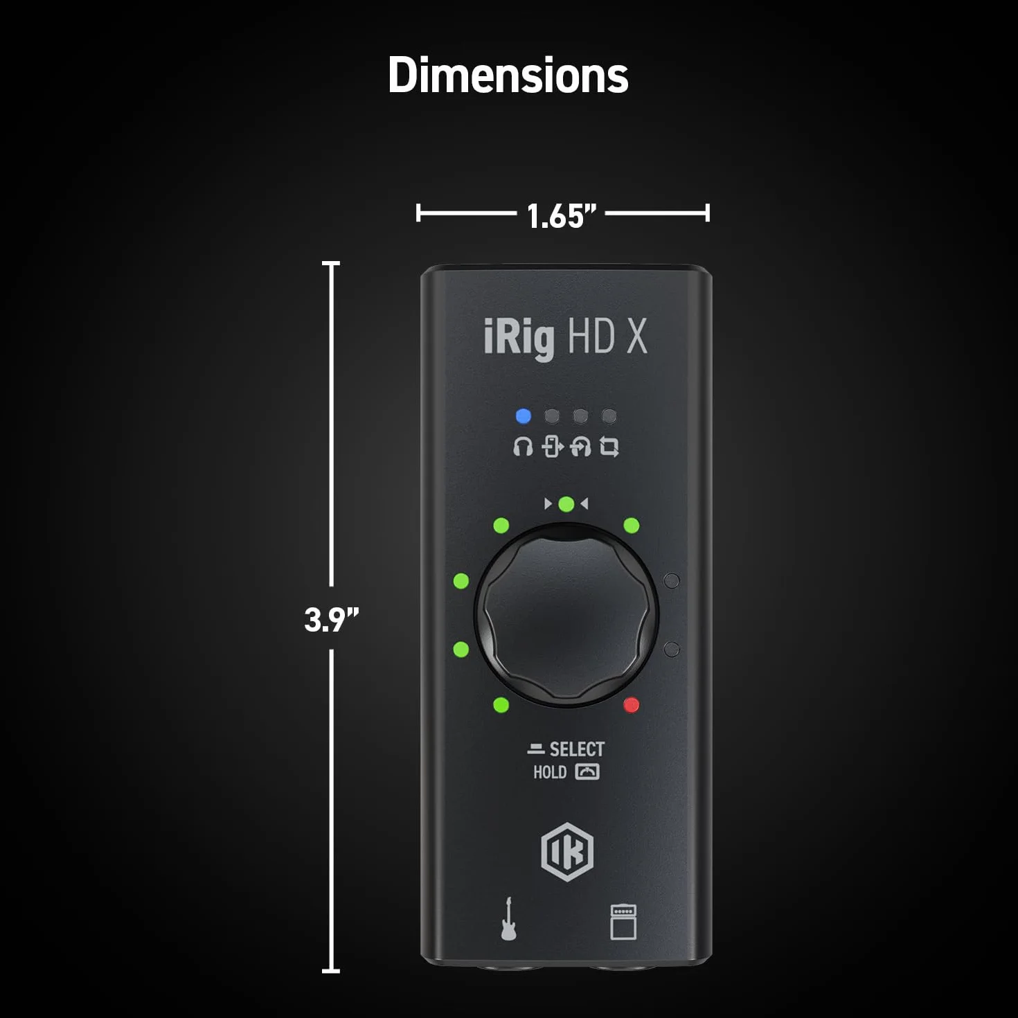 iRig HD X guitar audio interface for iPhone, iPad, Mac, iOS and PC with USB-C, Lightning and USB cables and 24-bit, 96 kHz music recording