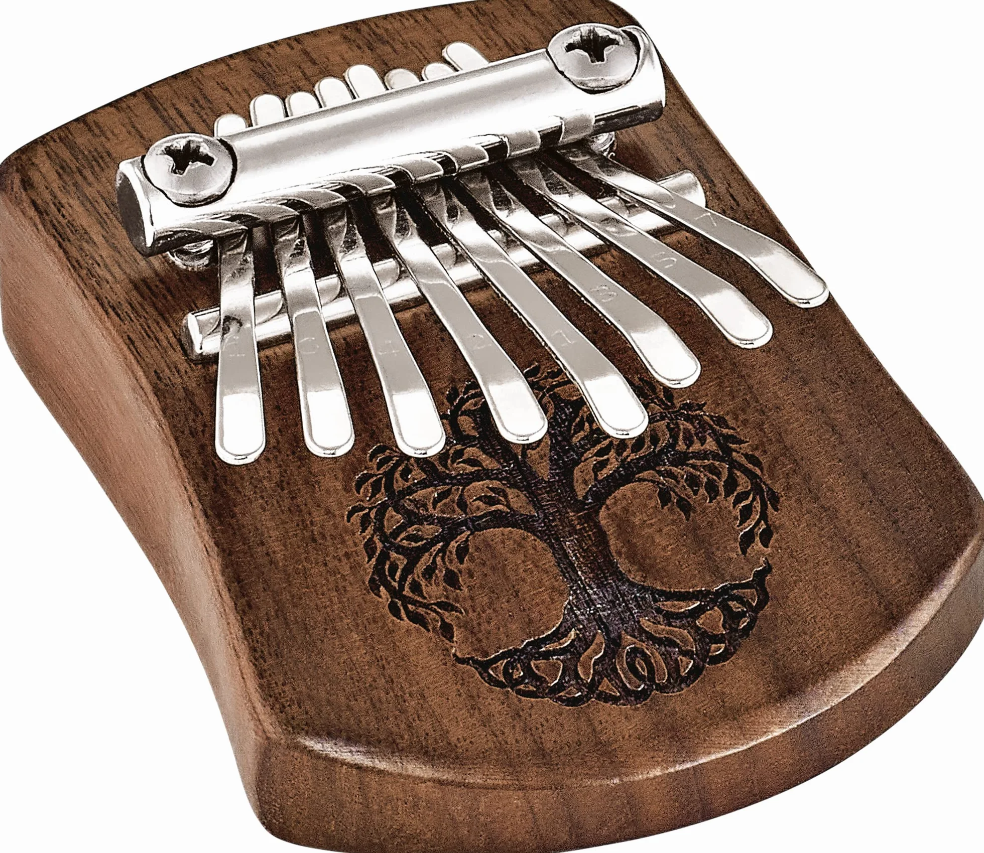 Kalimba Sonic Energy Lite Drewno 8 Dźwięków Tonacja C-dur Czarny Orzech Włoski Drzeworyt Tree of Life