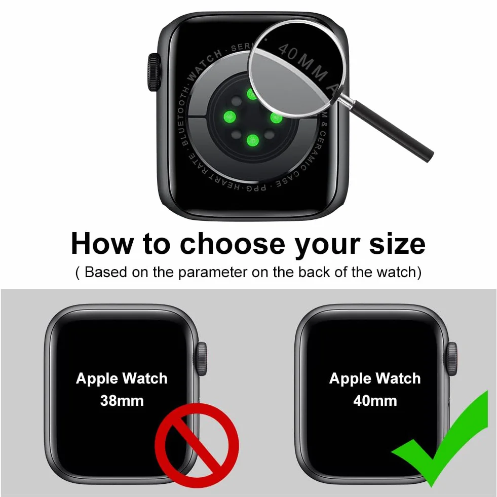 OFFCUP Etui z osłoną ekranu, 2 szt. twarde etui zaprojektowane do Apple Watch Series 4/5/6/SE 40 mm z osłoną ekranu ze szkła hartowanego, wbudowana folia ze szkła hartowanego, wysoka czułość (czarne)