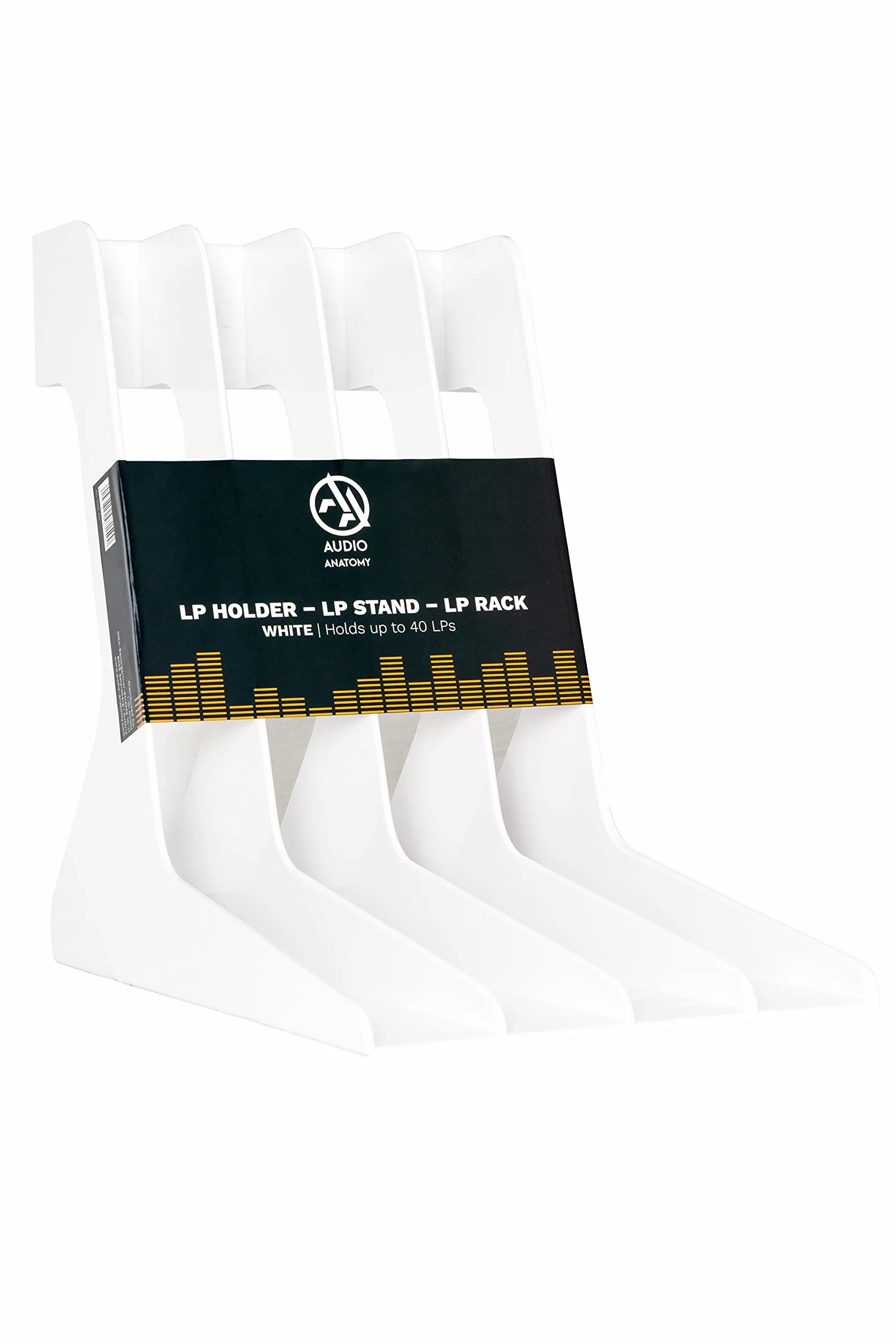 Audio Anatomy: LP Holder White Solid Stojak na winyle biały