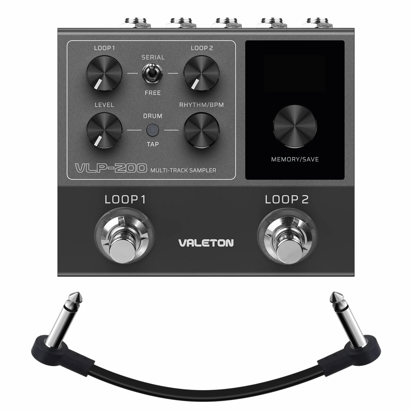 Valeton Pedał Looper Dual Track Stereo Looper do gitary, basu, klawiszy, wokalu, perkusji 99 miejsc na projekty Obsługa oprogramowania VLP-200