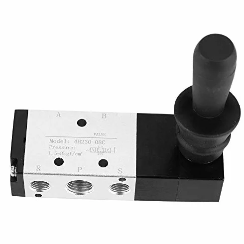 5-Drożny 3-Drogowy Pneumatyczny Ręczny Zawór Dźwigniowy G1 / 4 "Wlotowy Zawór Elektromagnetyczny Ze Stopu Aluminium Ręczne Sterowane Zawory Push-Pull (4H230-08)