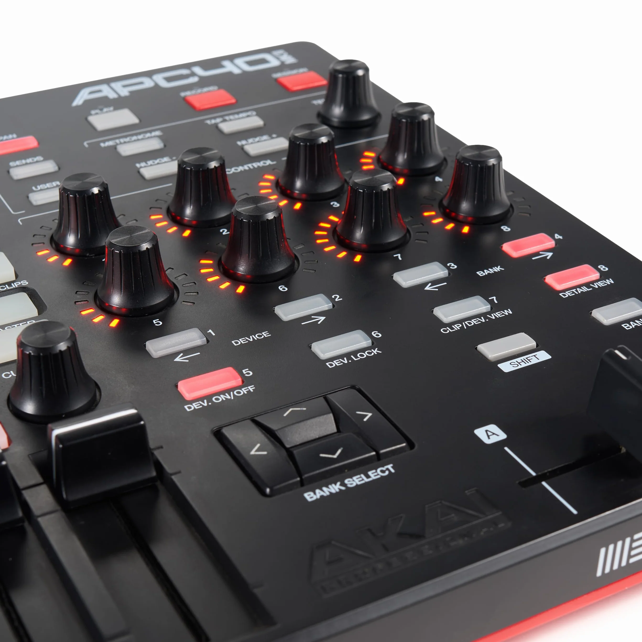 Akai Professional APC40 MKII - Kontroler MIDI USB, mapowanie 1:1 z Ableton Live Lite, Matryca do Klipów 5x8, Pokrętła i Fader, Pakiet Oprogramowania
