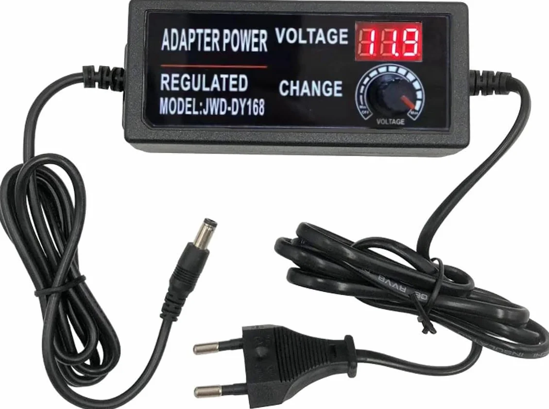 JZK Regulowany zasilacz USB napięcie DC 3-12V 5A z cyfrowym wyświetlaczem, 60W Max 100-240V AC do DC 3V 4V 4.5V 5V 6V 7V 8V 9V 10V 12V Uniwersalny zasilacz transformator konwerter