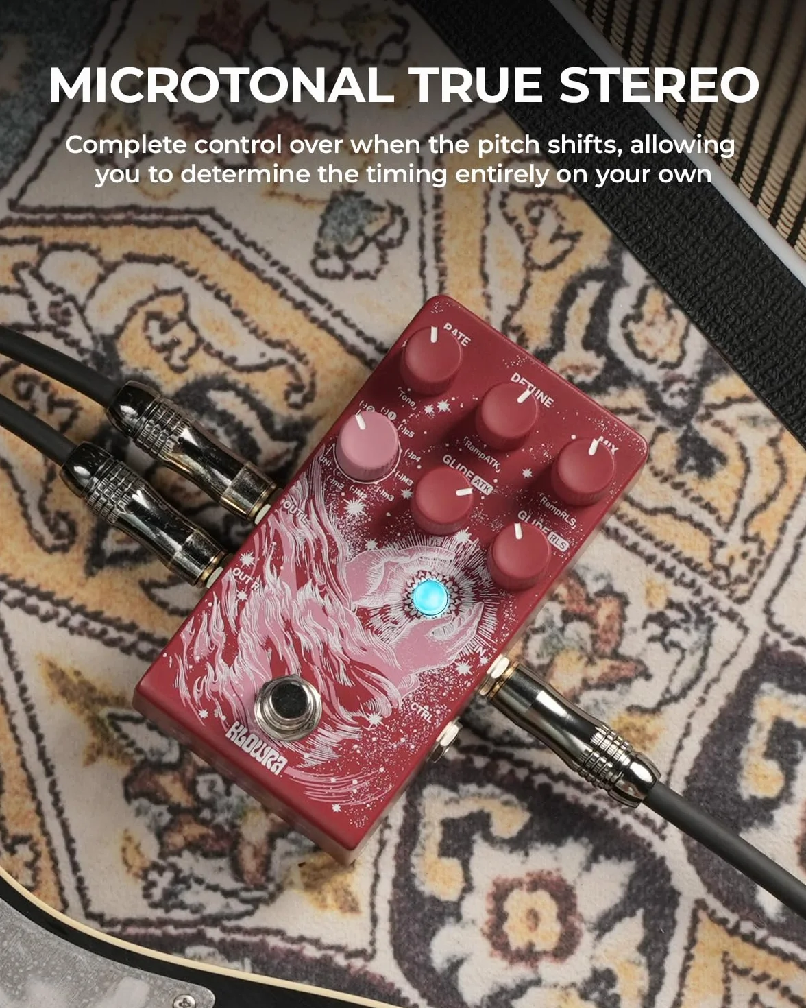 Vein Pitch Shifter gitarowy do gitary elektrycznej z 17 trybami spadku skoku, precyzja mikrorotonalna, analogowa suchość, prawdziwe stereo, wejście CTRL - graj jak pełny basista