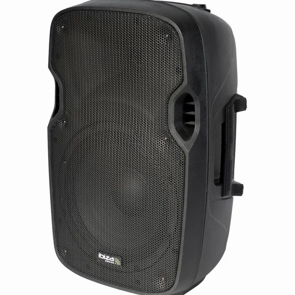 Ibiza - XTK10A - PLUG & PLAY 10"/25cm aktywny zestaw głośnikowy o mocy 300W RMS - kompresyjne głośniki wysokotonowe, system bass reflex, moduł wzmacniacza, wejścia LINE/MICRO - Czarny