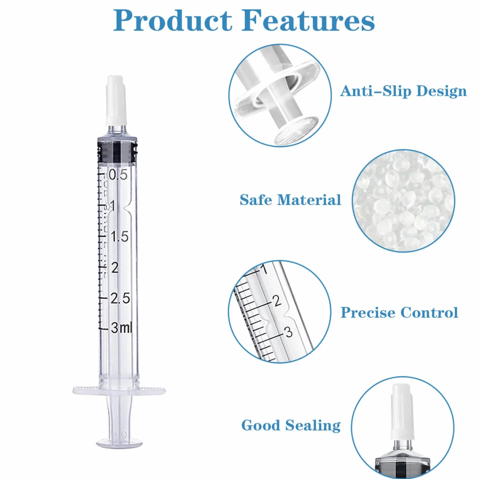 22 strzykawki 3 ml/5 ml, plastikowa strzykawka dozująca, wielokrotnego użytku, z tworzywa sztucznego, strzykawka z siarą, strzykawka pomiarowa, jednorazowa strzykawka do laboratoriów naukowych,