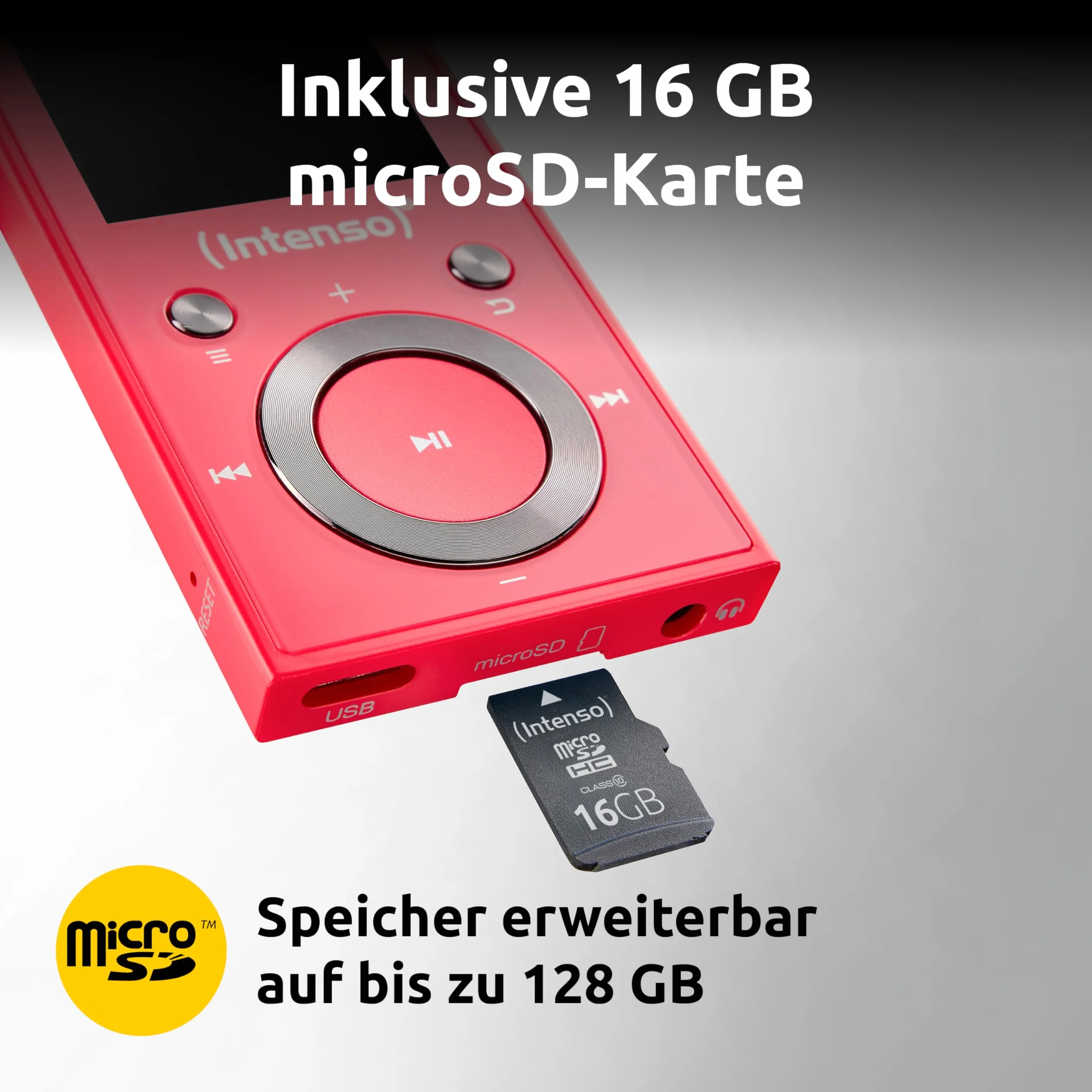 Intenso Odtwarzacz MP3 Skuter wideo 1,8 cala Bluetooth Różowy