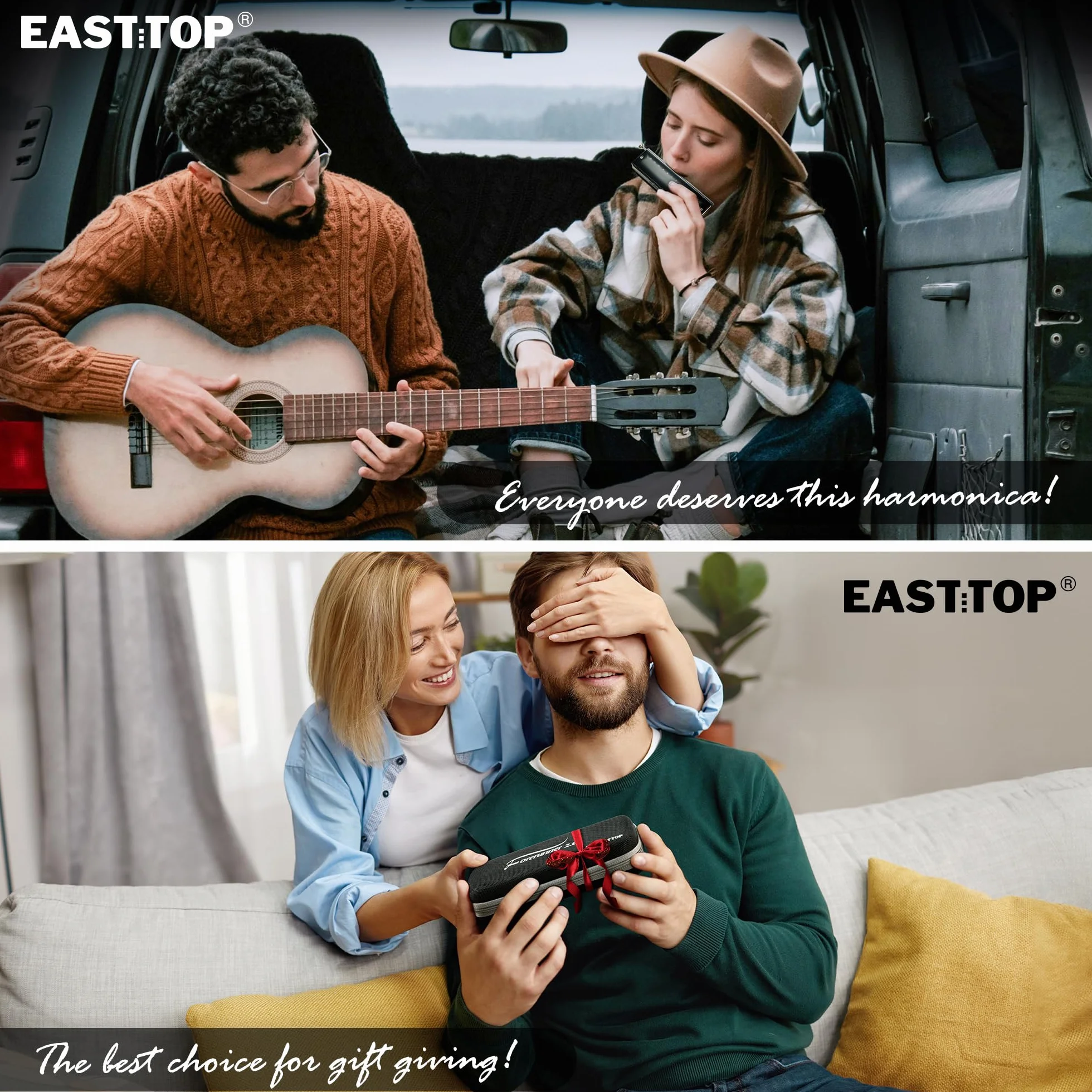 EAST TOP FORERUNNER 2.0 bez zaworów Harmonijka chromatyczna 12-otworowa 48 tonów C Key Chromatyczna harmonijka ustna dla dorosłych, początkujących i studentów jako prezent