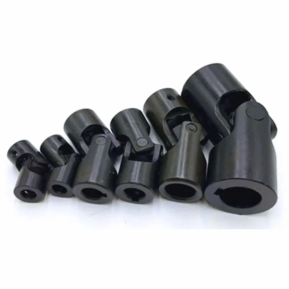 Uniwersalne sprzęgło wału kardana, otwór wewnętrzny 14 mm z rowkiem wpustowym 5 mm, długość 70 mm, 60 mm, przegub kierowniczy w kształcie litery U, regulowany wał (28 x 60 mm)