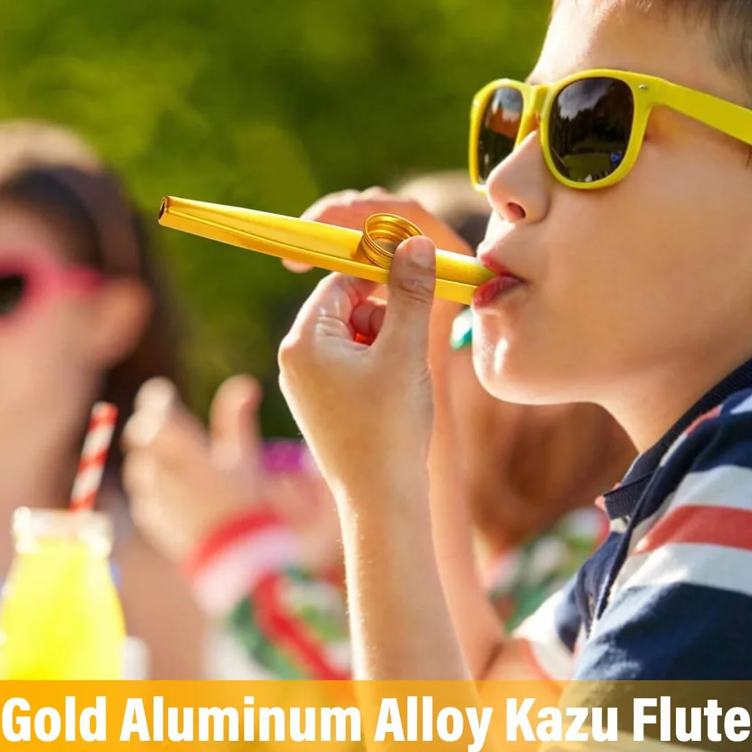 6 Sztuk Metalowe Kazoo - Przenośne Mini Kazoo w 6 Kolorach Dla Dzieci