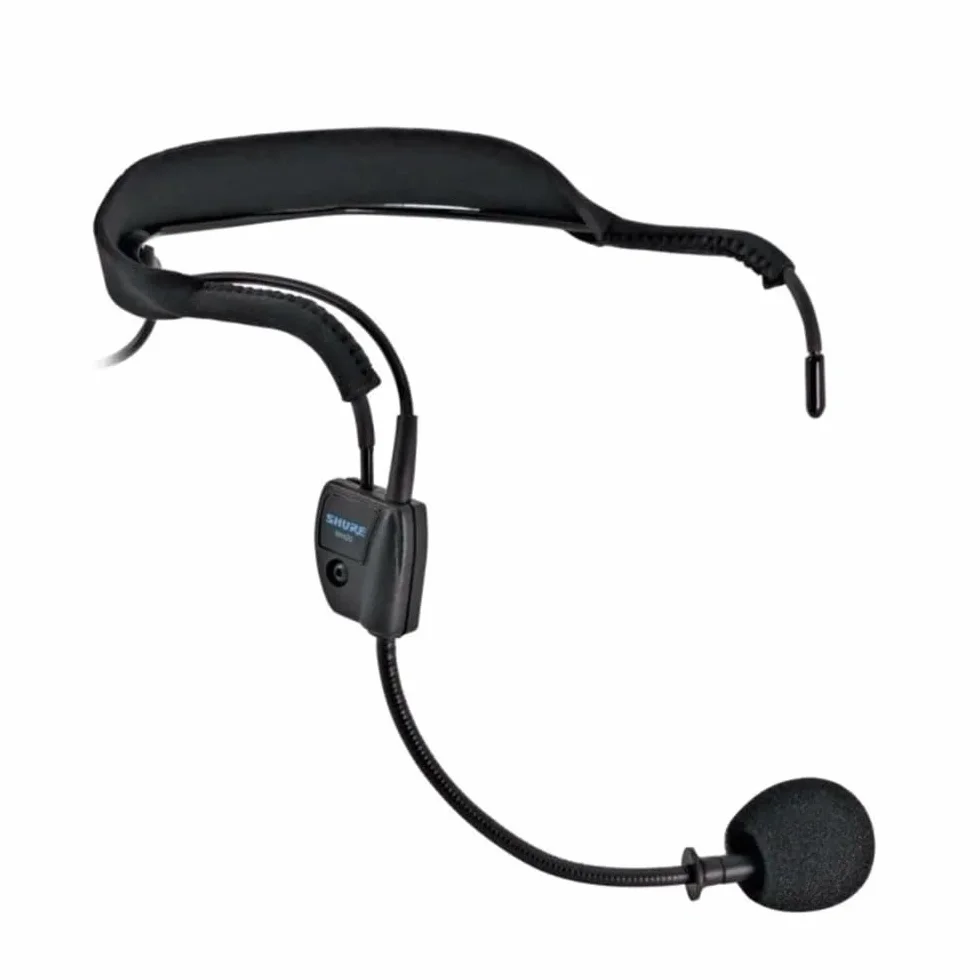 Shure WH20 Dynamiczny mikrofon słuchawkowy, przewodowy - wytrzymały, lekki, bezpieczny i dopasowany dla aktywnych użytkowników mikrofonów, instruktorów, muzyków, złącze XLR (WH20XLR)