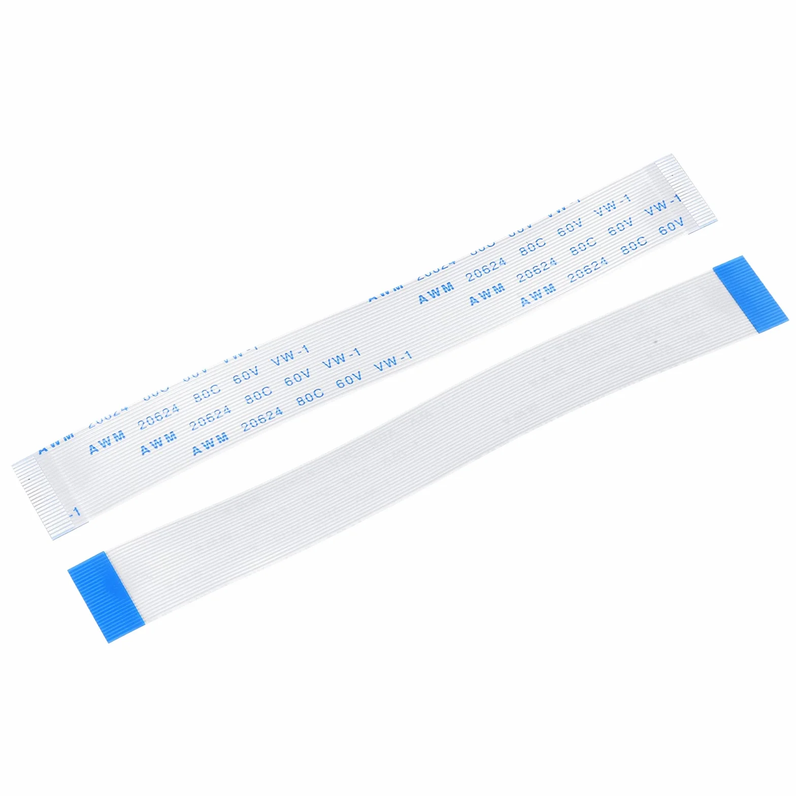 sourcing map Zestaw 10 kabli FFC FPC, 24 piny, 0,5 mm, 100 mm (typ A) do drukarki LCD 3D, aparatu, DVD