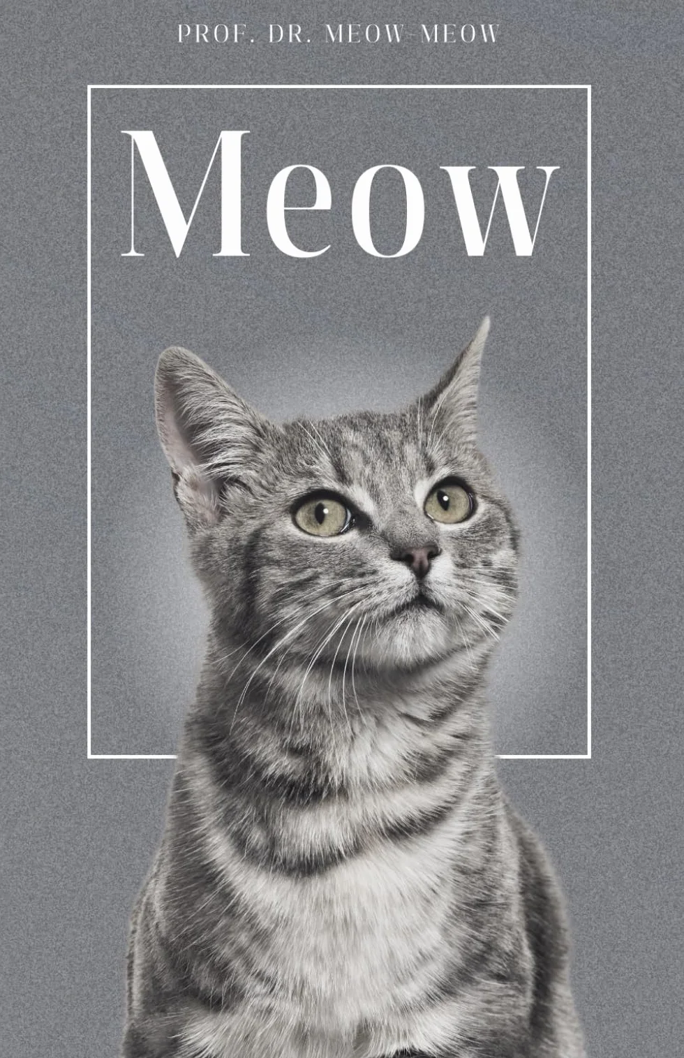 Meow - The biography of Prof. Dr. Meow-Meow: Over 100 pages filled with the word "Meow" I The perfect gift for all cat lovers I Softcover