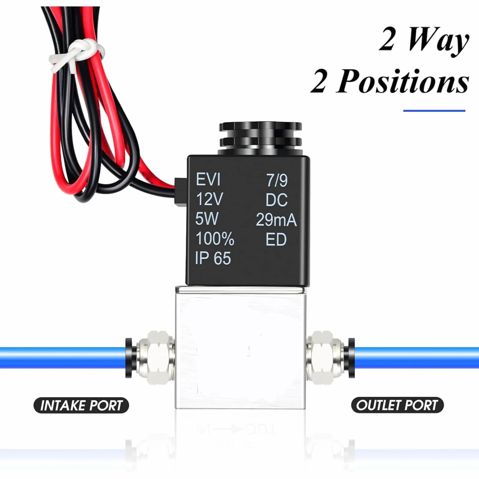 1/4 "NPT Pneumatyczne Elektrozawór, 12 V DC 2 Way Normalnie Zamknięty Pneumatyczny Elektrownia Elektrowni Elektrowni Powietrza do Powietrza, Gazu, Cieczy, Wody