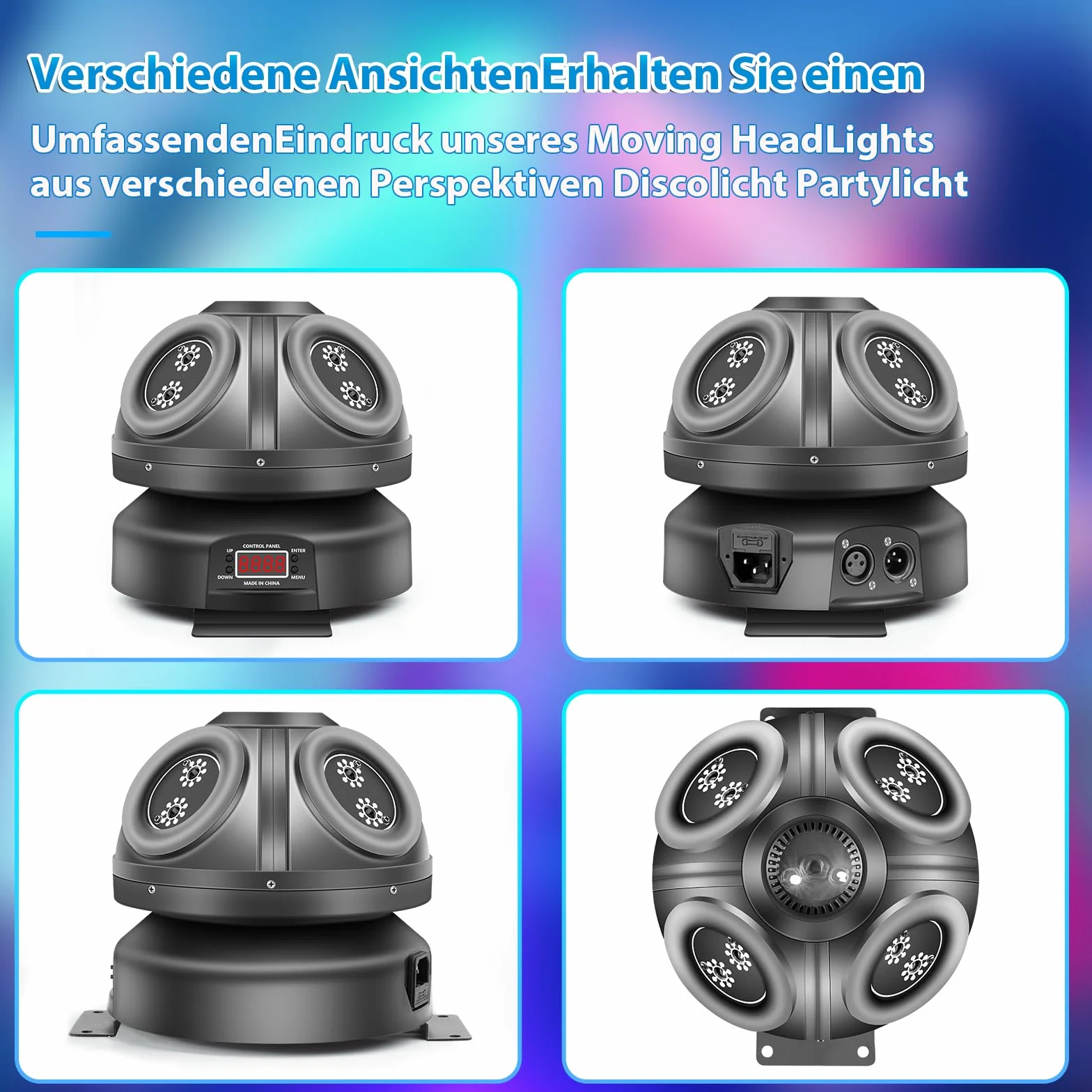 Światło dyskotekowe, światło imprezowe, ruchoma głowica T100, projektor DJ ze światłem LED RGB sterowany muzyką, oświetlenie dyskotekowe DJ, reflektor z efektem DMX, do KTV, spotkań rodzinnych, ślubu