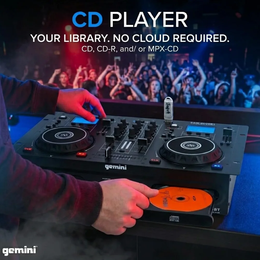 Gemini Sound Odtwarzacz Dj Cd, Czarny, 2 jednostki CD
