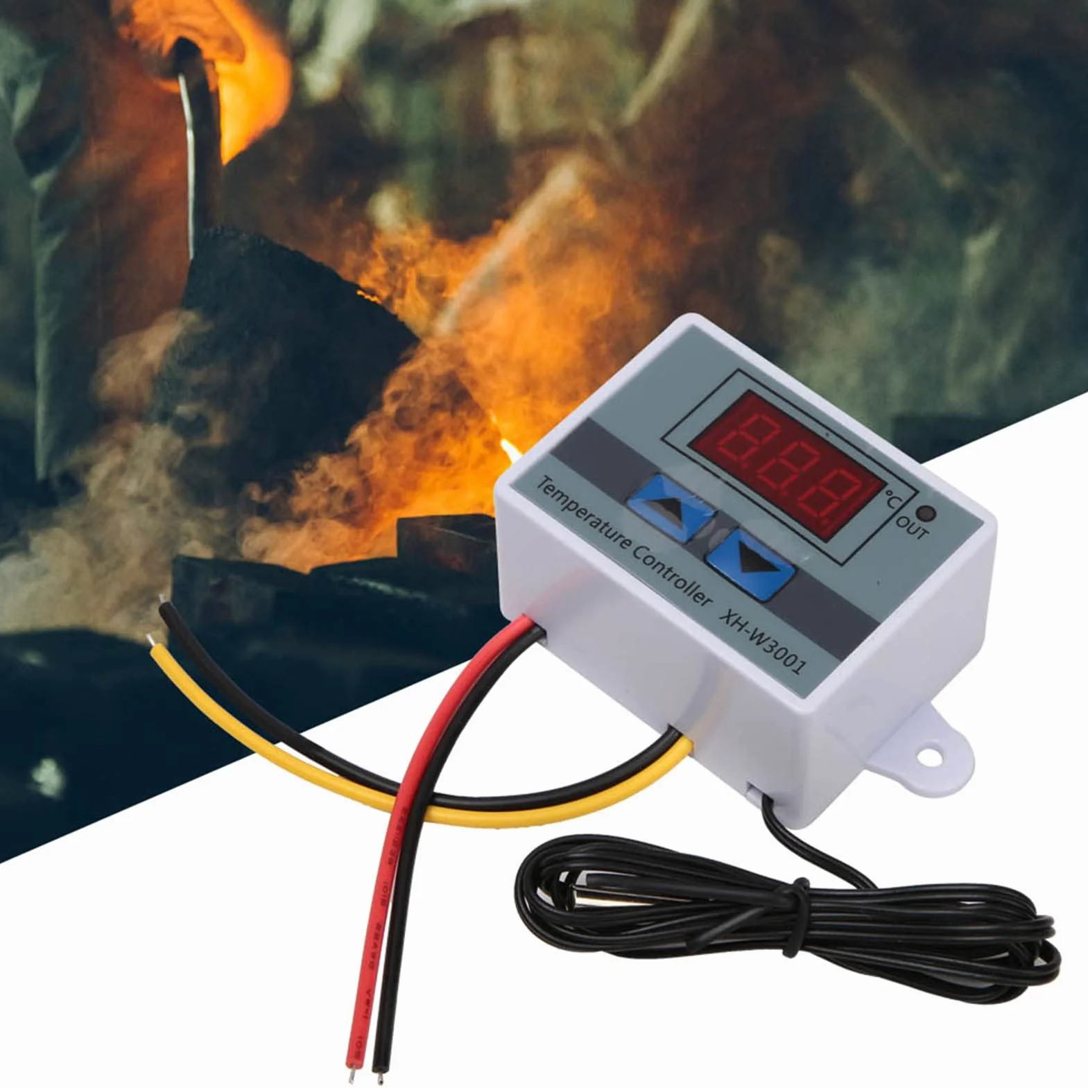 Uxsiya Stabilny, wodoszczelny przełącznik termostatu do regulacji temperatury dla klimatyzatora (24 V/240 W)