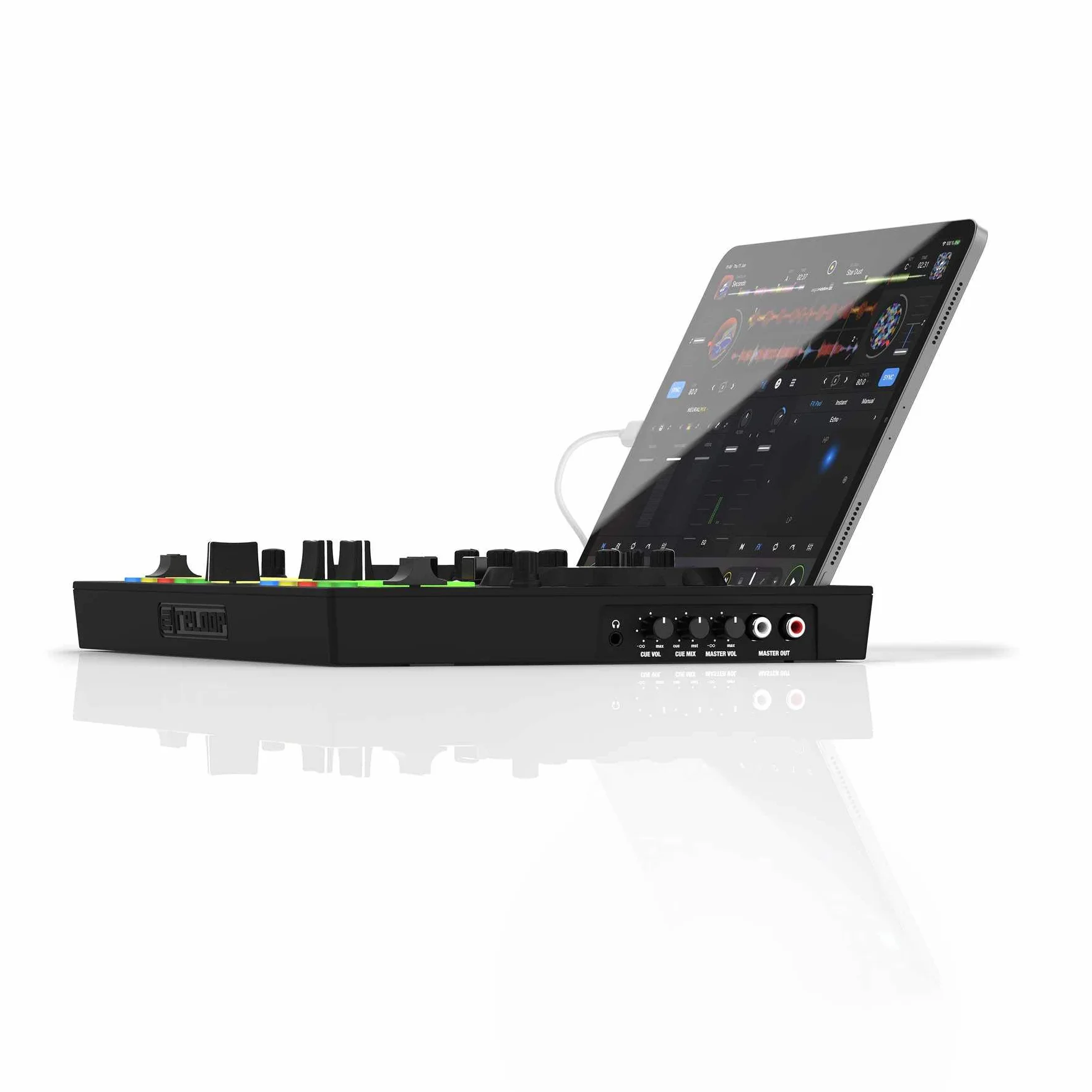 Reloop Buddy Compact 2-kanałowy kontroler DJ-ski dla Algoriddim DJay na iOS, PadOS, Android, Mac i PC z padami wydajności RGB, paddles FX i kontrolą Neural Mix