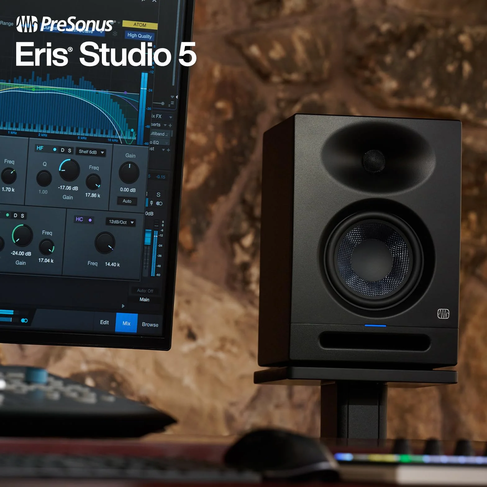 PreSonus Eris Studio 5,0-5,25-calowe 2-drożne aktywne monitory studyjne z falowodem EBM