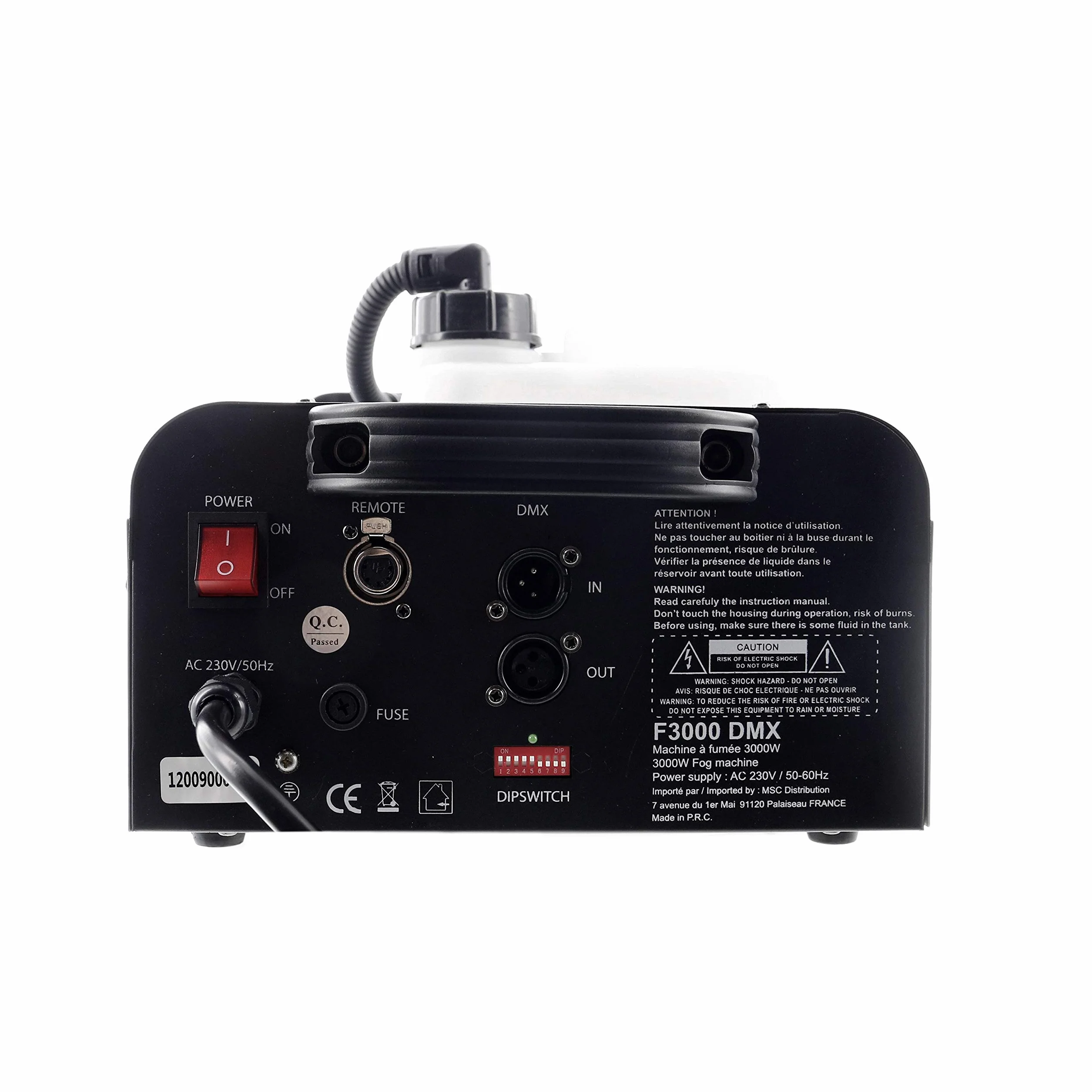 BoomToneDJ F3000 DMX maszyna dymowa z 2 pilotami